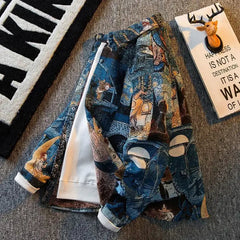Muse Vintage Van Gogh Oil Painting Long-sleeved Shirt - Muselune
