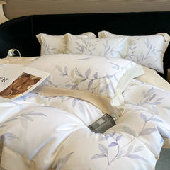 Luxury Fiber Soft Silky Duvet Flowers and Plants Bedding Set - Muselune