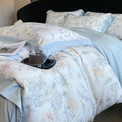 Luxury Fiber Soft Silky Duvet Flowers and Plants Bedding Set - Muselune