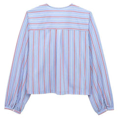TRAF Women’s Striped Cropped Shirt - Muselune