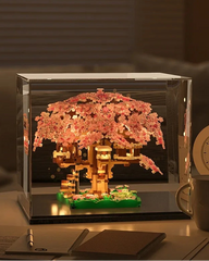 Pink Cherry Tree House Model Kit - Micro-particle Building Set - Muselune