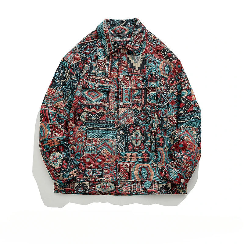 Spring Denim Jacket – Bold Rose Design - Muselune