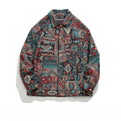 Spring Denim Jacket – Bold Rose Design - Muselune