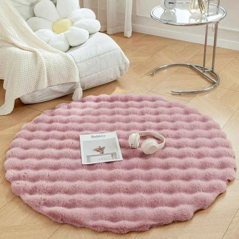 Luxury Faux Fur Round Rug – Soft, Plush & Non-Slip - Muselune