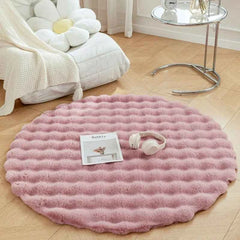 Luxury Faux Fur Round Rug – Soft, Plush & Non-Slip - Muselune