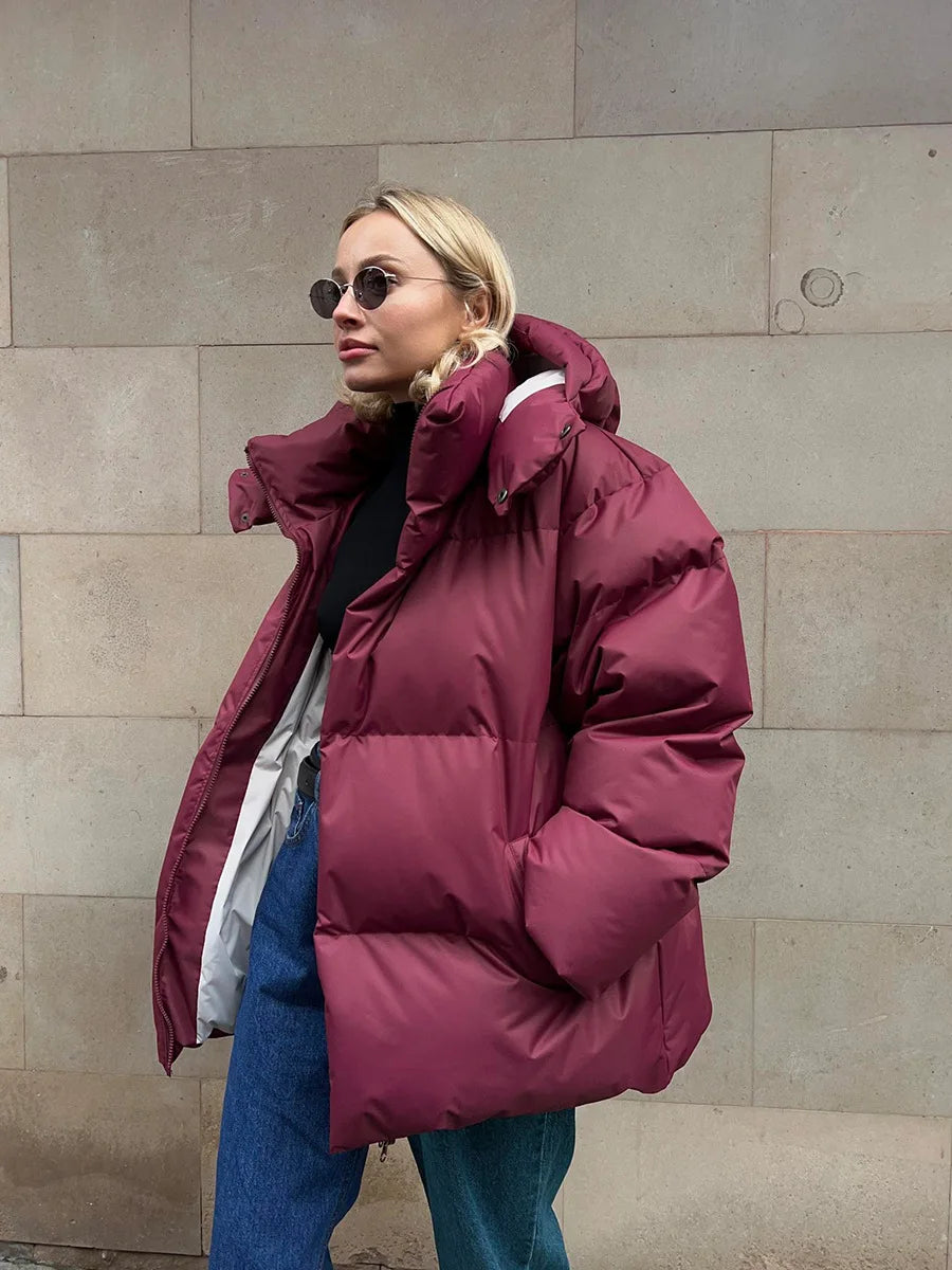 Talenza Cotton Loose Parka Retro Bakery Jacket Muselune