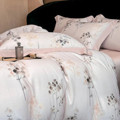 Luxury Fiber Soft Silky Duvet Flowers and Plants Bedding Set - Muselune