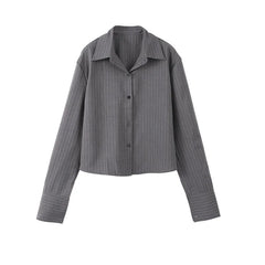 Striped Lapel Single-Breasted Suit - Muselune