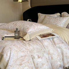 Luxury Fiber Soft Silky Duvet Flowers and Plants Bedding Set - Muselune