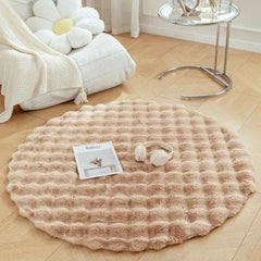 Luxury Faux Fur Round Rug – Soft, Plush & Non-Slip - Muselune