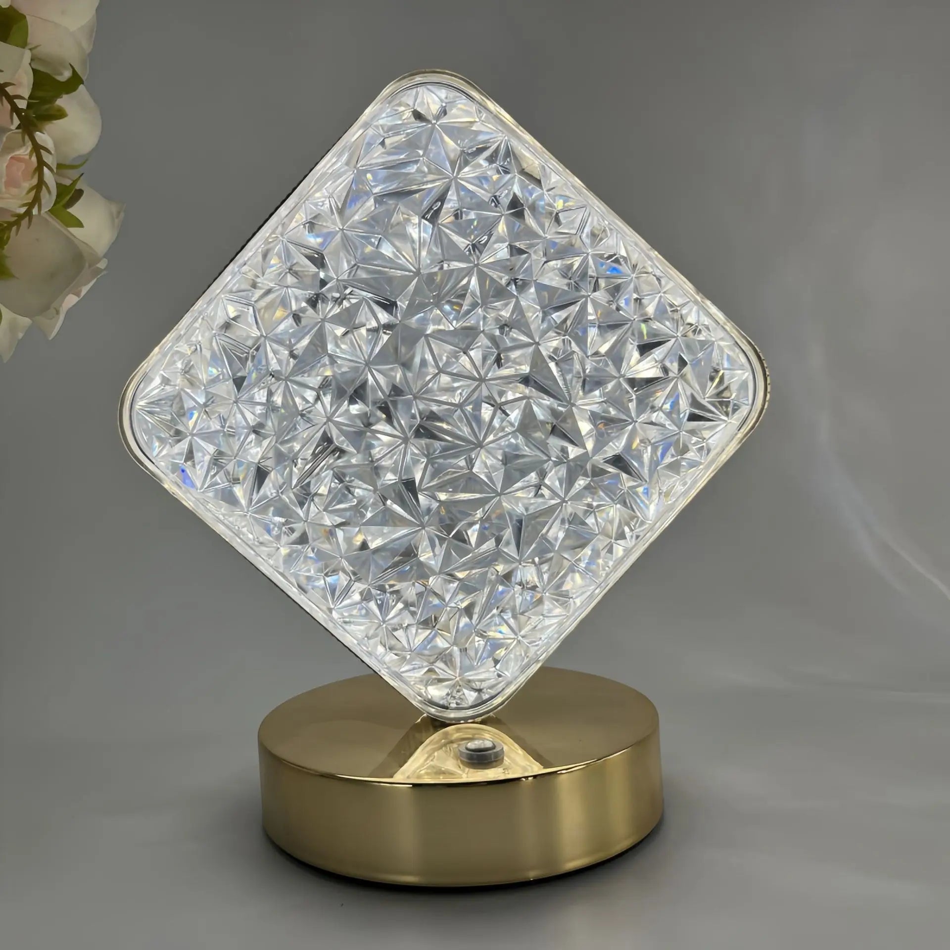 Crystal Moon Touch Night Light - Elegant Dimming Lamp - Muselune