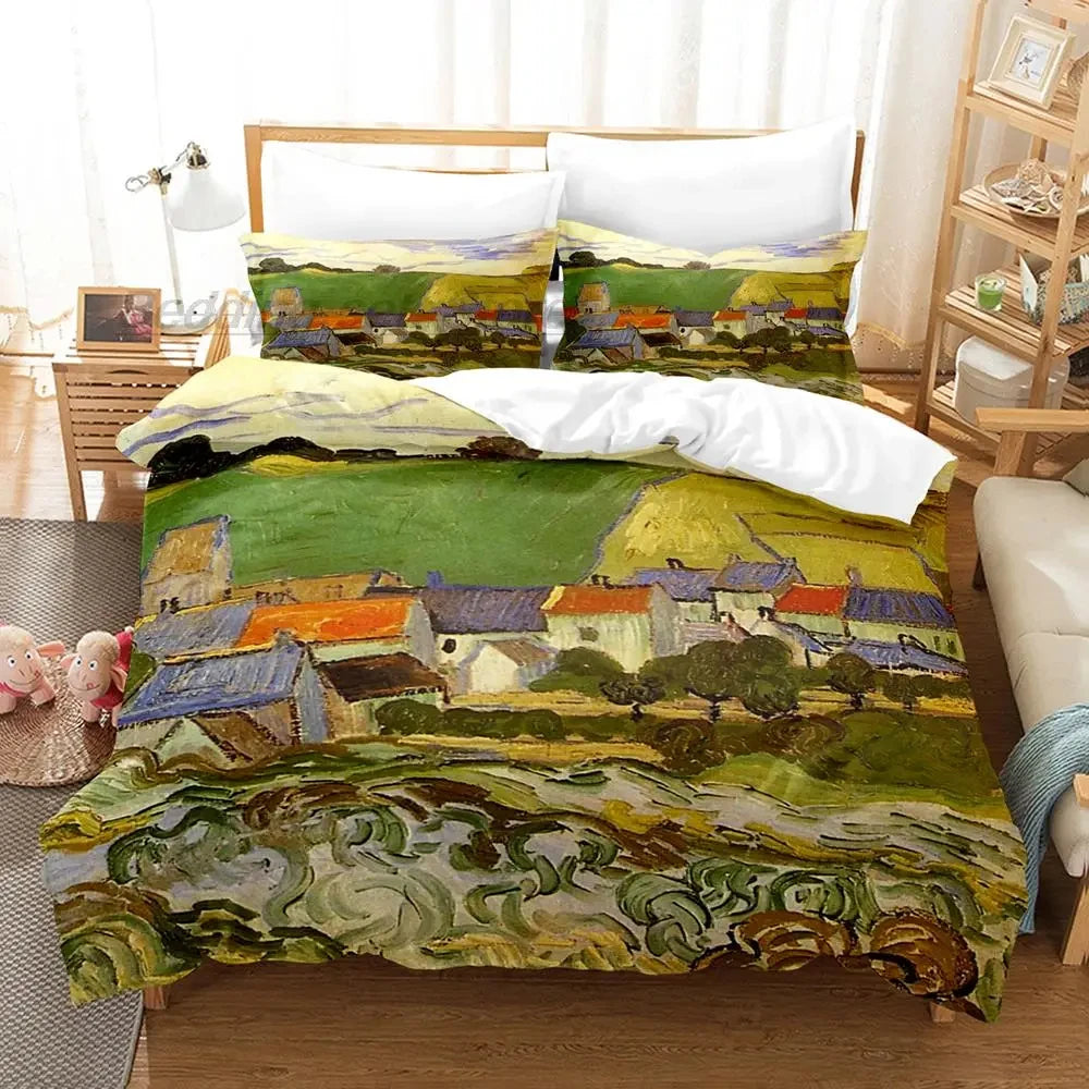 Van Gogh Bedding Set 3D Retro Classic Muselune