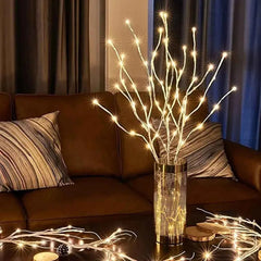 White Birch LED Branch Lights – Battery-Powered Fairy Decor - Muselune