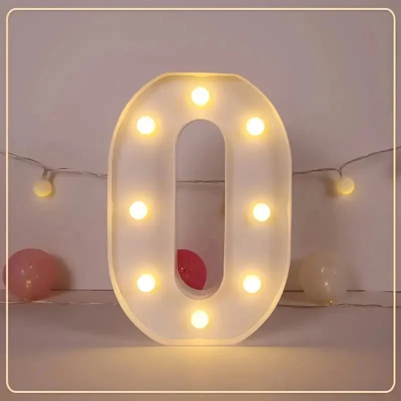 LED Letter & Number Light – Battery -Weddings & Parties - Muselune