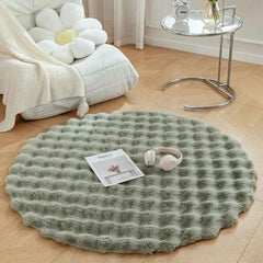 Luxury Faux Fur Round Rug – Soft, Plush & Non-Slip - Muselune