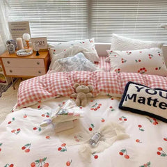 Cute Orange Cherry Cover Set | Soft & Cozy Bedding Kit - Muselune