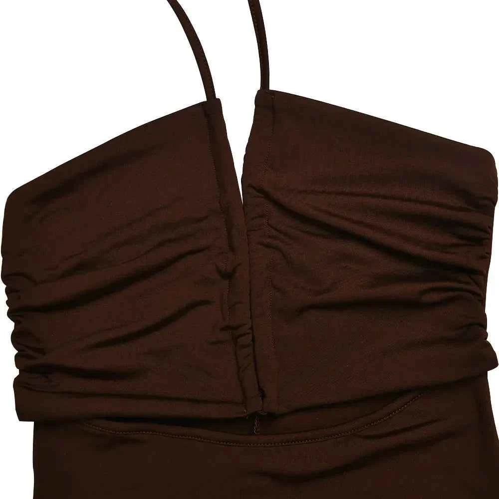 Sleeveless Sexy Midi Backless Dresses Slim Night Club Party Dress - Muselune