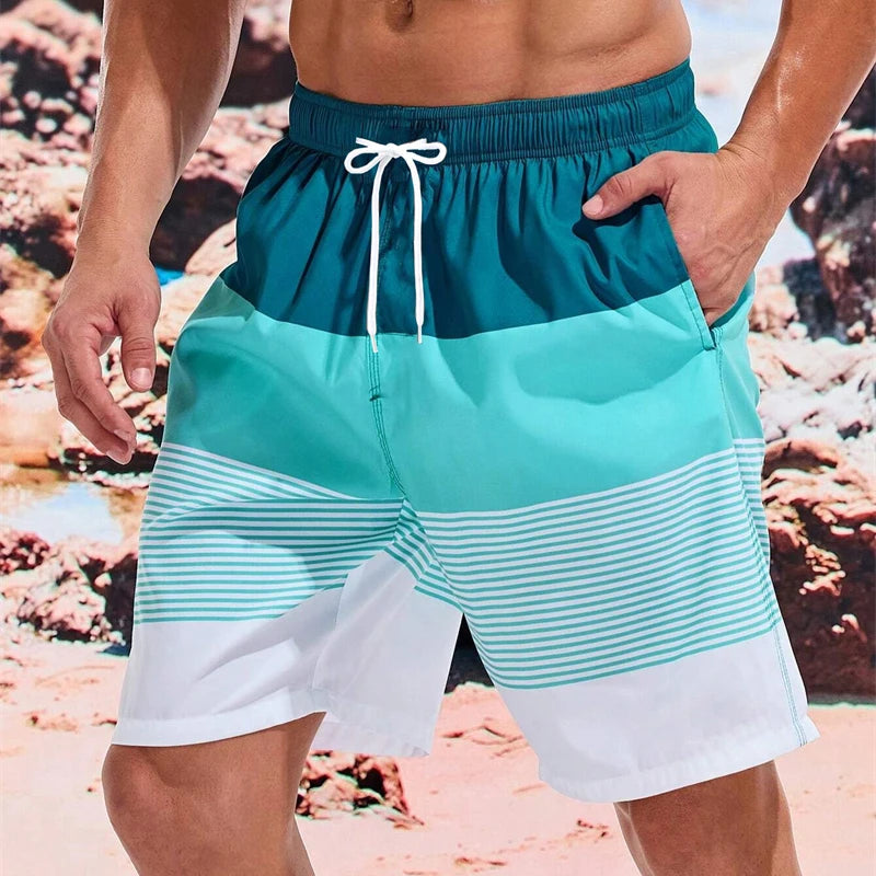 Classic Stripe Beach Shorts & Swimwear - Muselune