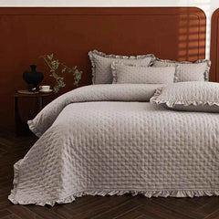Cotton Pet-Friendly Bedspread with Ruffle Quilting for Cozy Comfort - Muselune