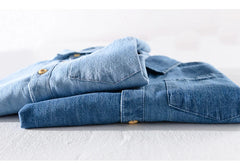 Summer Half Sleeve Casual Denim Shirt - Muselune