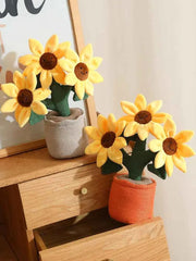 Sunflower Plush Bouquet – Cute Potted Plant Doll /Soft Toys - Muselune
