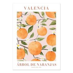 Abstract Lemon Flower Eye Orange Vintage Plant Wall Art Canvas Painting Posters and Prints Wall Pictures for Living Room Decor - Muselune