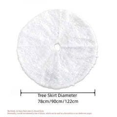 Christmas Tree Skirts White Plush Mat 78/90/122cm