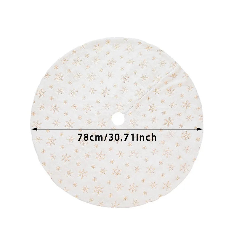 Fashion Christmas Tree Skirt Mat Under The Decorations For Home Snowflake 78/90/122cm New Foot Carpet 2026 Christmas Decor Muselune