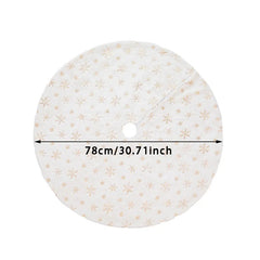 Fashion Christmas Tree Skirt Mat Under The Decorations For Home Snowflake 78/90/122cm New Foot Carpet 2026 Christmas Decor Muselune
