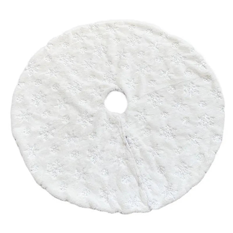 Fashion Christmas Tree Skirt Mat Under The Decorations For Home Snowflake 78/90/122cm New Foot Carpet 2026 Christmas Decor Muselune