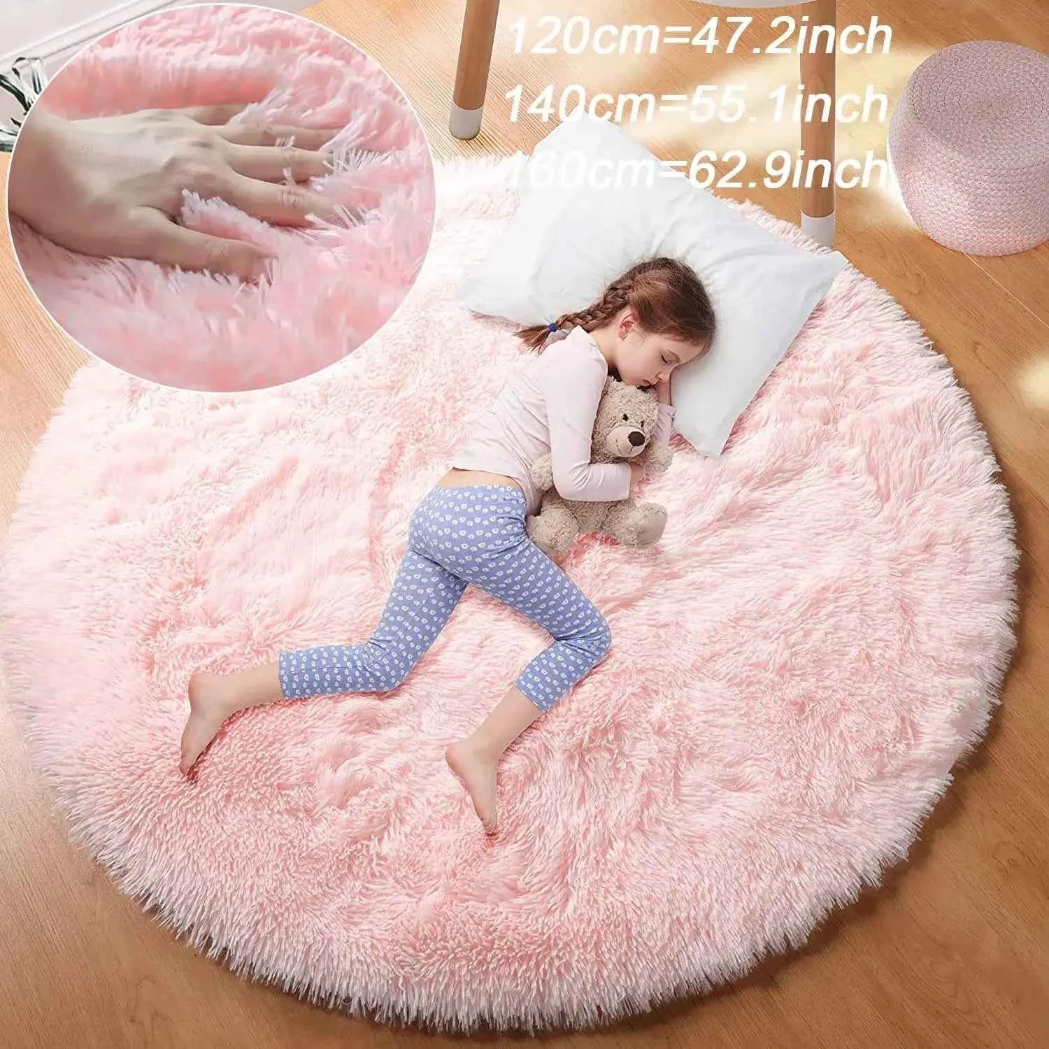 Round Soft Plush Rug - Fluffy, Cozy & Stylish - Muselune