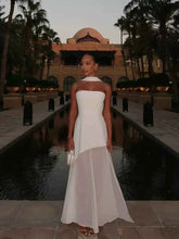 Ribbon Mesh Strapless Mesh Maxi Dress - Muselune