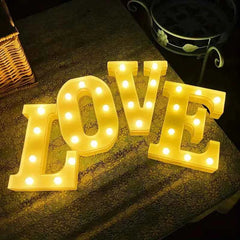 LED Letter & Number Light – Battery -Weddings & Parties - Muselune