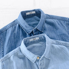 Summer Half Sleeve Casual Denim Shirt - Muselune