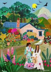 Colorful Mountain City Canvas – Abstract Travel-Inspired Wall Art - Muselune