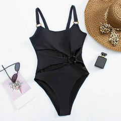 Elegant Hollow Square Neck Padded Bikini