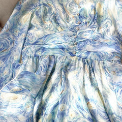 Muse Art Van Gogh Starry Painting Print dresses - Muselune