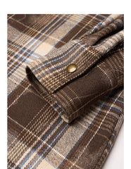 Autumn Plaid Long Sleeve Turn Down Shirt Muselune