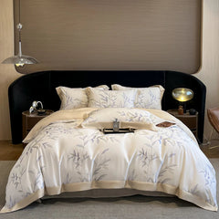 Luxury Fiber Soft Silky Duvet Flowers and Plants Bedding Set - Muselune