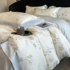 Luxury Fiber Soft Silky Duvet Flowers and Plants Bedding Set - Muselune