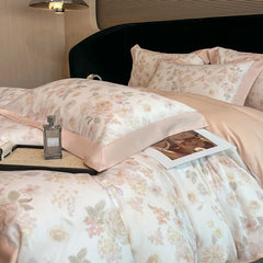 Luxury Fiber Soft Silky Duvet Flowers and Plants Bedding Set - Muselune