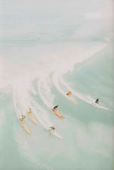 Tropical Surf Poster – Palm Tree & Surfboard Canvas Wall Ar - Muselune