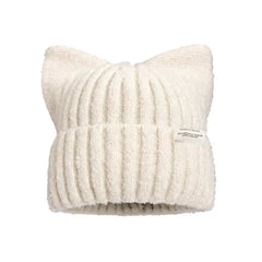 Cute Cat Ear Beanie Knitted Hap Muselune