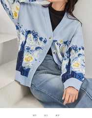 Muse Art Knitted Sweater Coat - Muselune