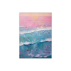 Summer Ocean Swimming Canvas – Modern Minimalist Wall Art - Muselune