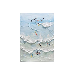 Summer Ocean Swimming Canvas – Modern Minimalist Wall Art - Muselune