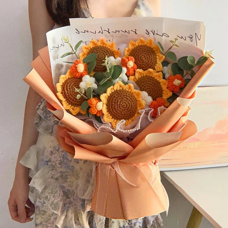 Bouquet Gift Knitted Flower Décor Soft Toys Muselune