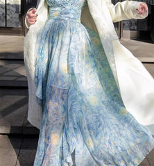Muse Art Van Gogh Starry Painting Print dresses - Muselune