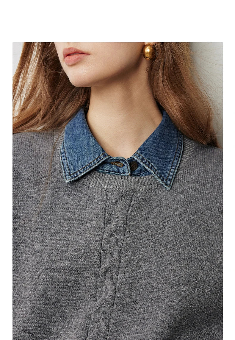 Autumn New Twisted Sleeveless V Neck Pullover Sweater Tops - Muselune