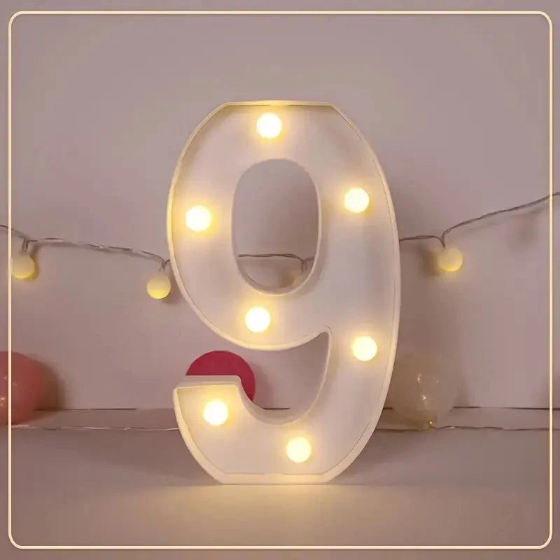 LED Letter & Number Light – Battery -Weddings & Parties - Muselune